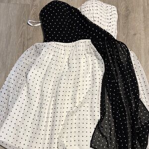 Donna Morgan Kids Dress in Black and White Polka Dot